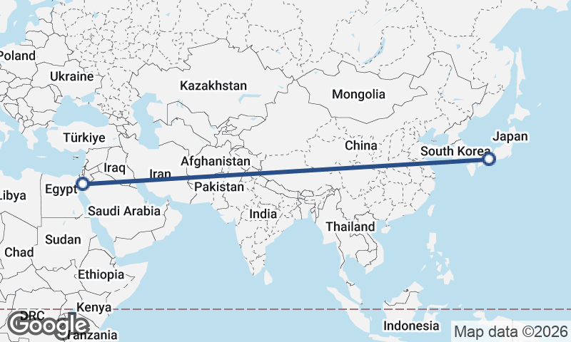 Al ‘Aqabah to Kōbe