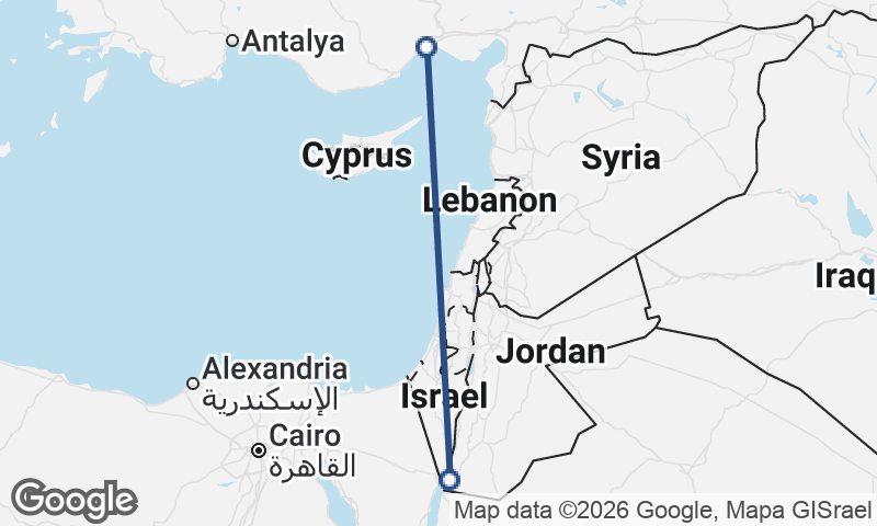 Al ‘Aqabah to Mersin
