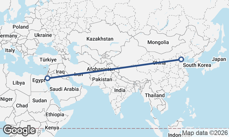 Al ‘Aqabah to Tianjin
