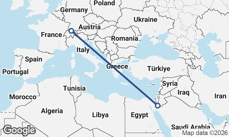 Al ‘Aqabah to Zürich