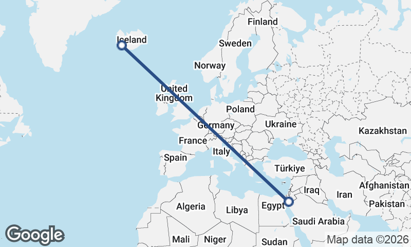 Al ‘Aqabah to Reykjavík