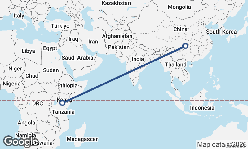 Chongqing to Nairobi