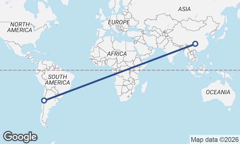 Chongqing to Santiago