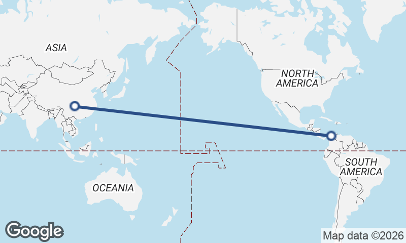 Chongqing to Cartagena