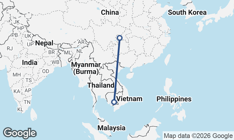 Chongqing to Phnom Penh