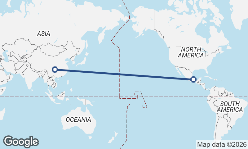 Chongqing to Veracruz