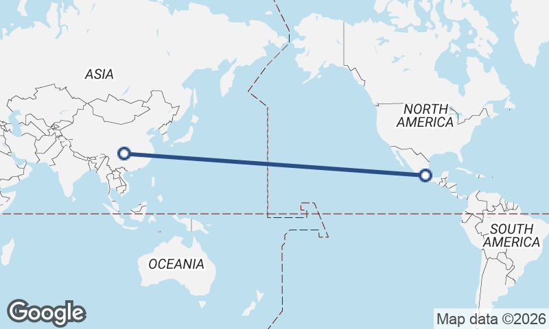 Chongqing to Mexico City