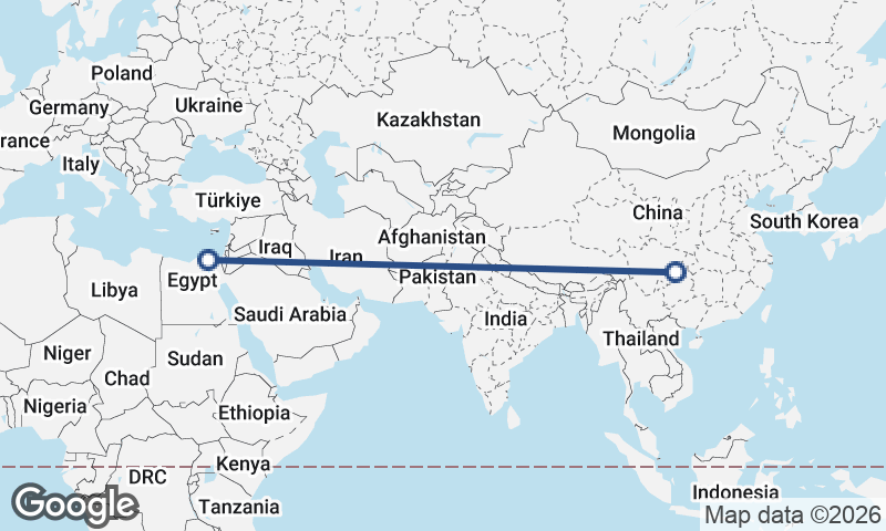 Chongqing to Port Said