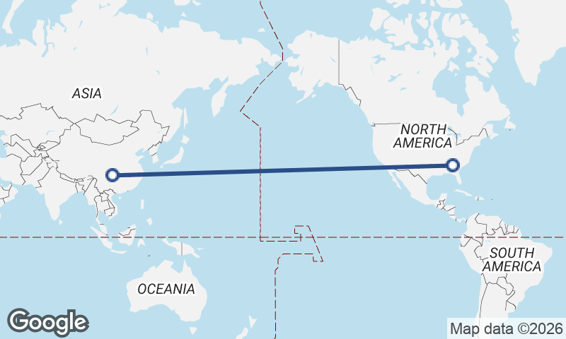 Chongqing to Atlanta