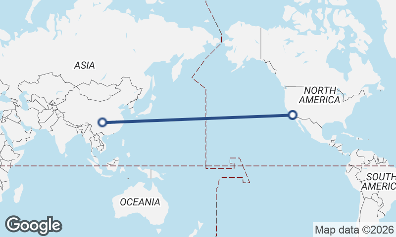 Chongqing to Los Angeles