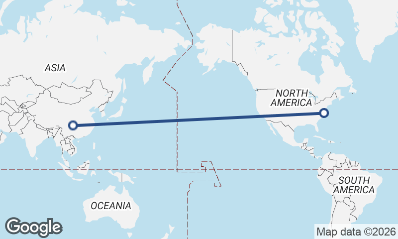 Chongqing to Norfolk