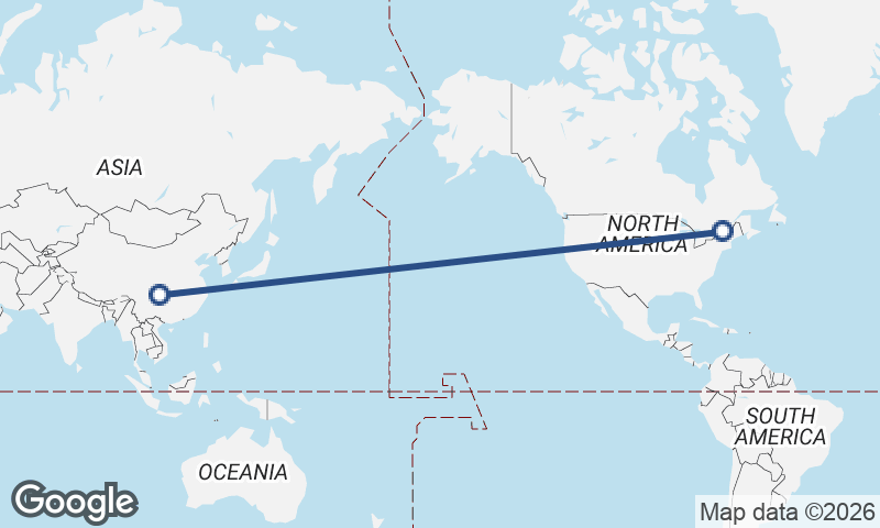 Chongqing to Montréal