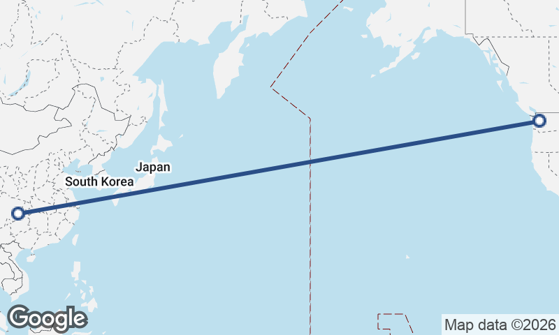 Chongqing to Seattle