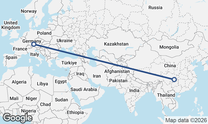 Chongqing to Munich