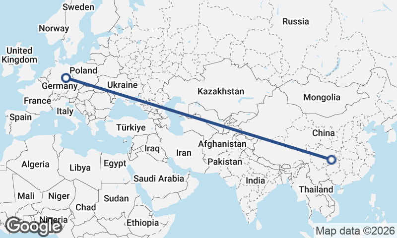 Chongqing to Leipzig