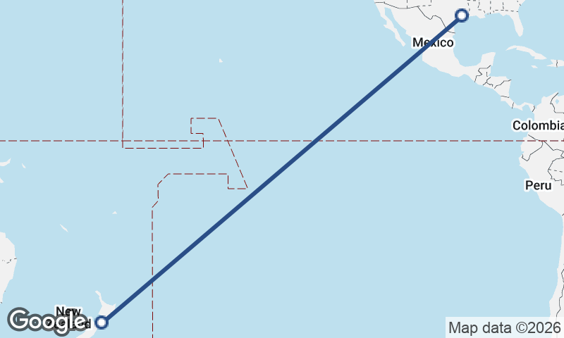 Houston to Wellington