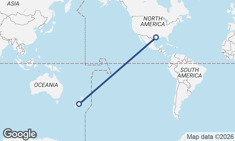 Houston to Christchurch