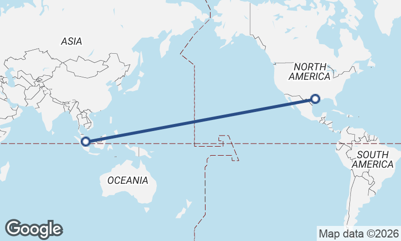 Houston to Singapore