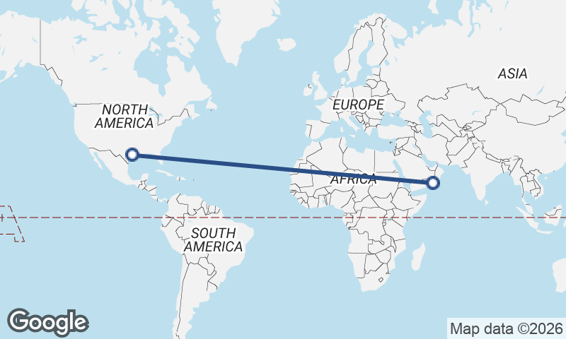 Houston to Şalālah