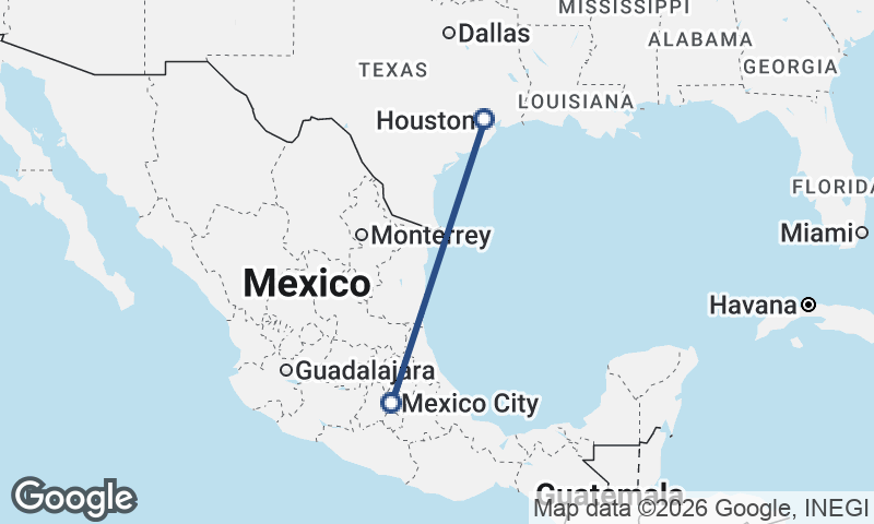 Houston to Mexico City