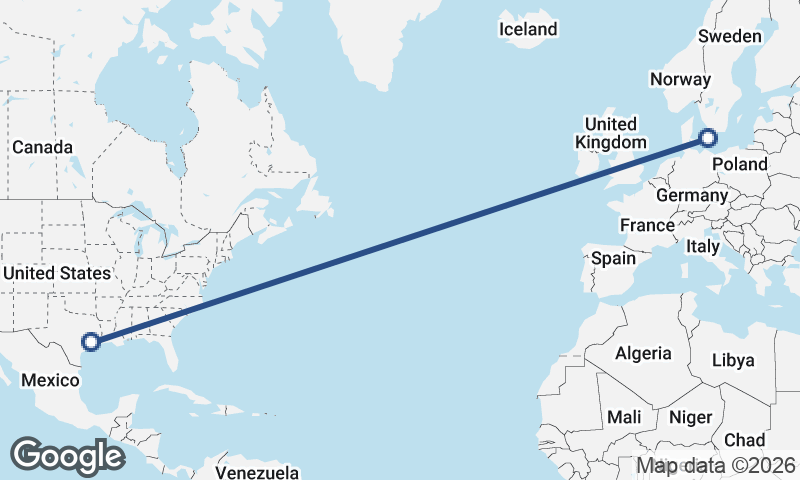 Houston to Malmö
