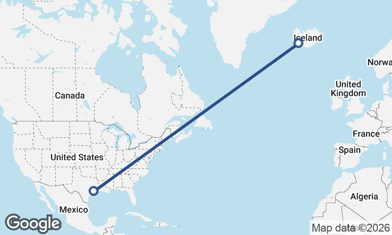 Houston to Reykjavík