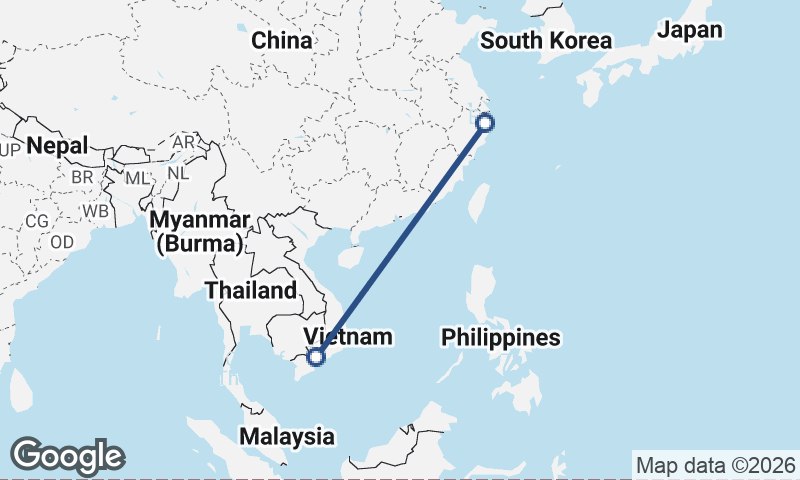 Ningbo to Ho Chi Minh City