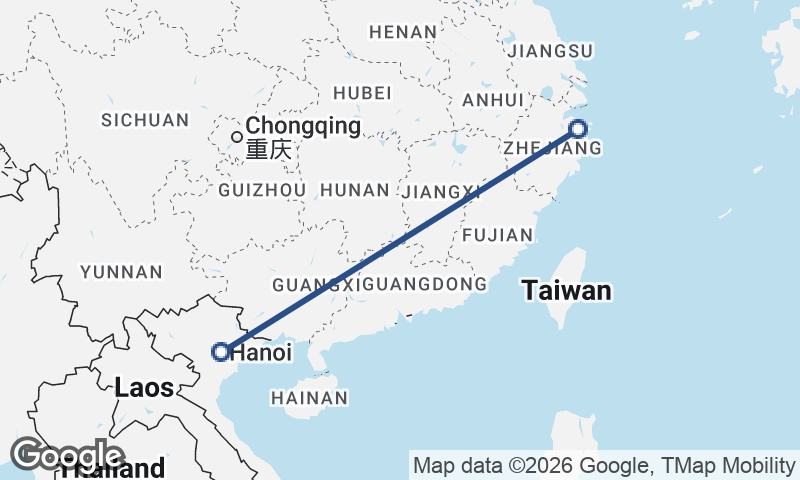 Ningbo to Hanoi