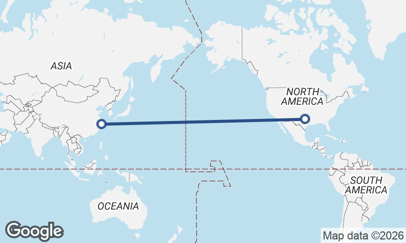 Ningbo to Fort Worth