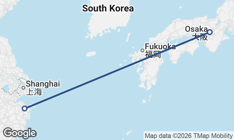 Ningbo to Ōsaka