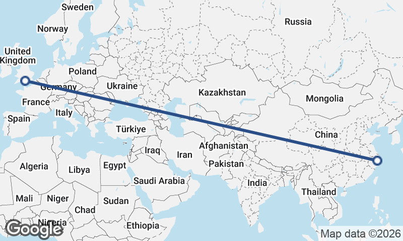 Ningbo to Southampton