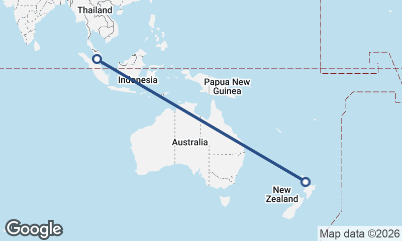Kuala Lumpur to Auckland