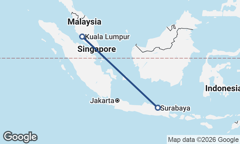 Kuala Lumpur to Surabaya