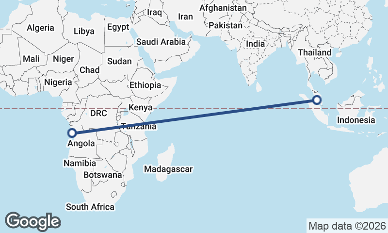 Kuala Lumpur to Luanda