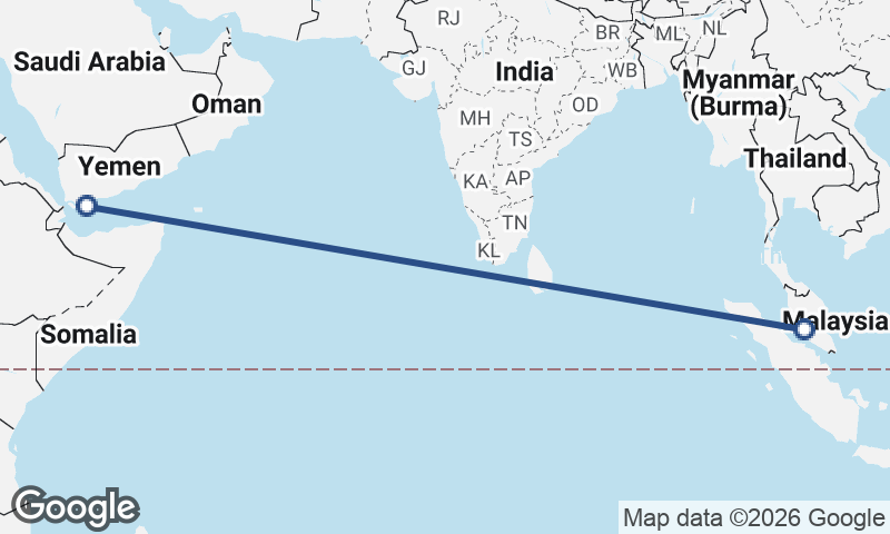 Kuala Lumpur to Aden