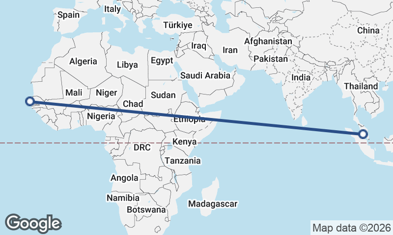 Kuala Lumpur to Dakar