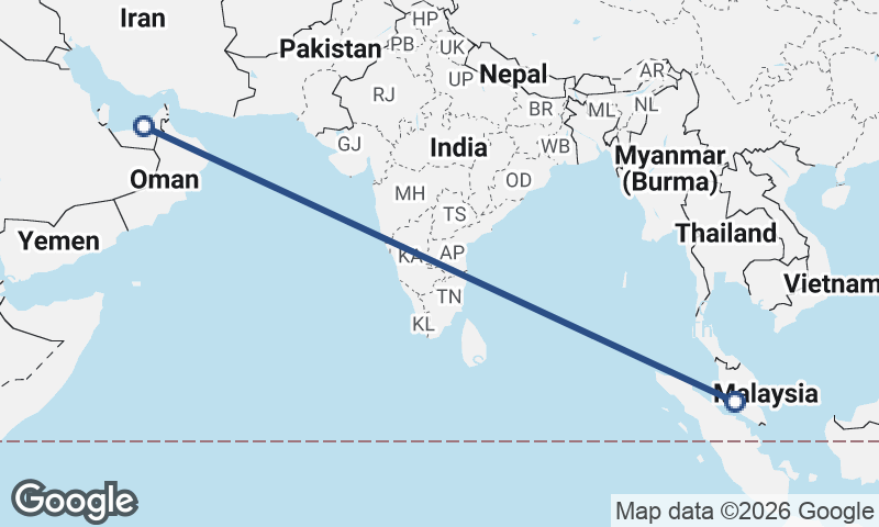 Kuala Lumpur to Abu Dhabi