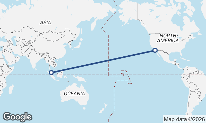 Kuala Lumpur to Ensenada