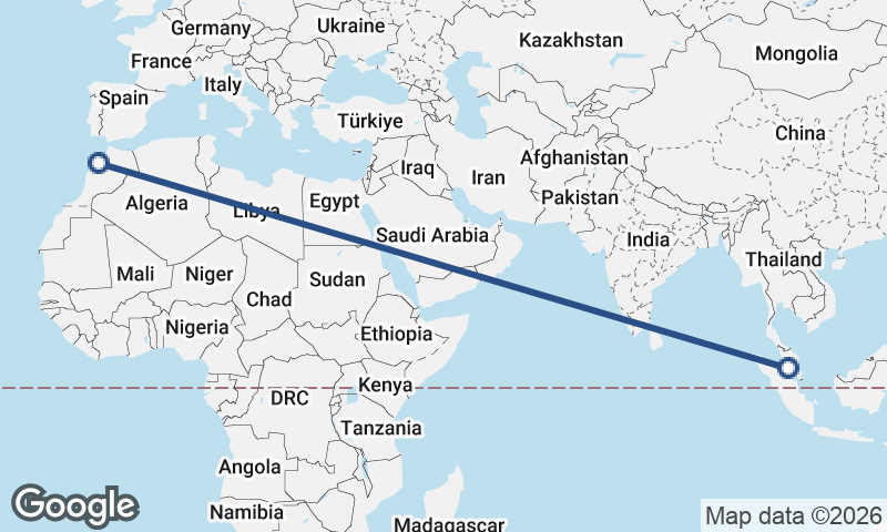 Kuala Lumpur to Casablanca