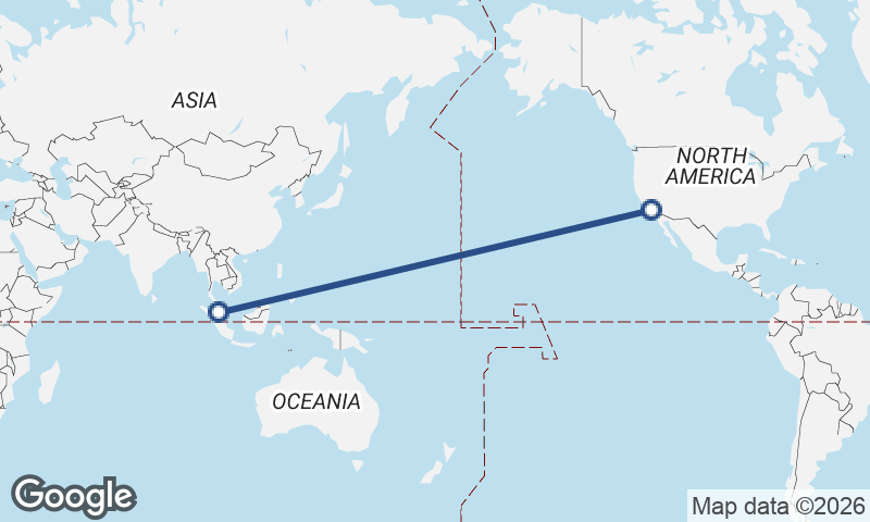 Kuala Lumpur to Los Angeles