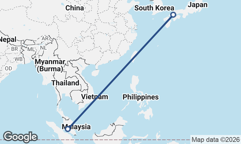 Kuala Lumpur to Hiroshima