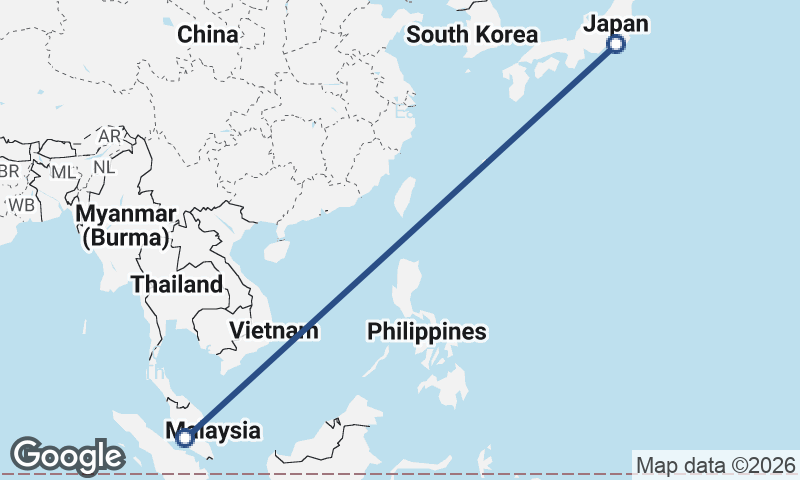 Kuala Lumpur to Yokohama