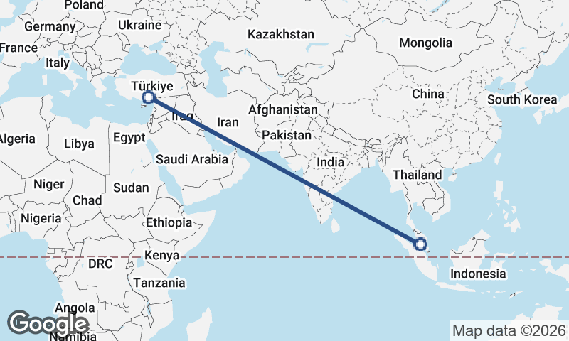Kuala Lumpur to Mersin