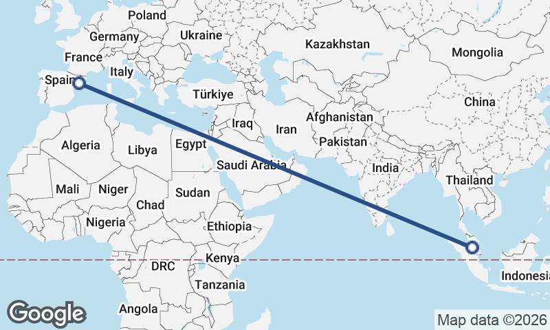 Kuala Lumpur to Tarragona