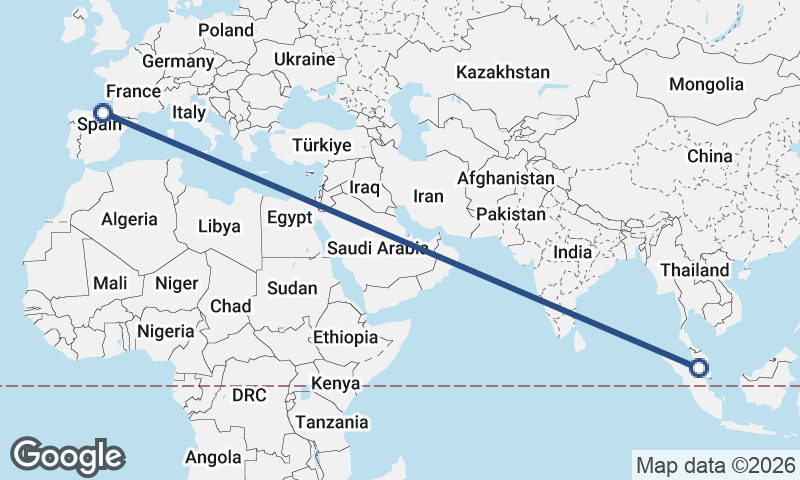 Kuala Lumpur to Bilbao