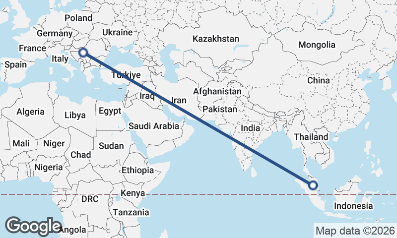 Kuala Lumpur to Belgrade