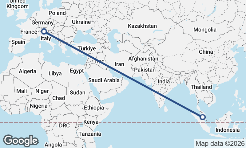 Kuala Lumpur to Trento