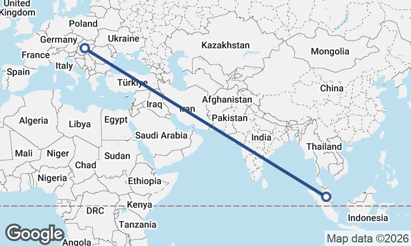 Kuala Lumpur to Budapest