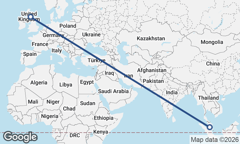 Kuala Lumpur to Edinburgh
