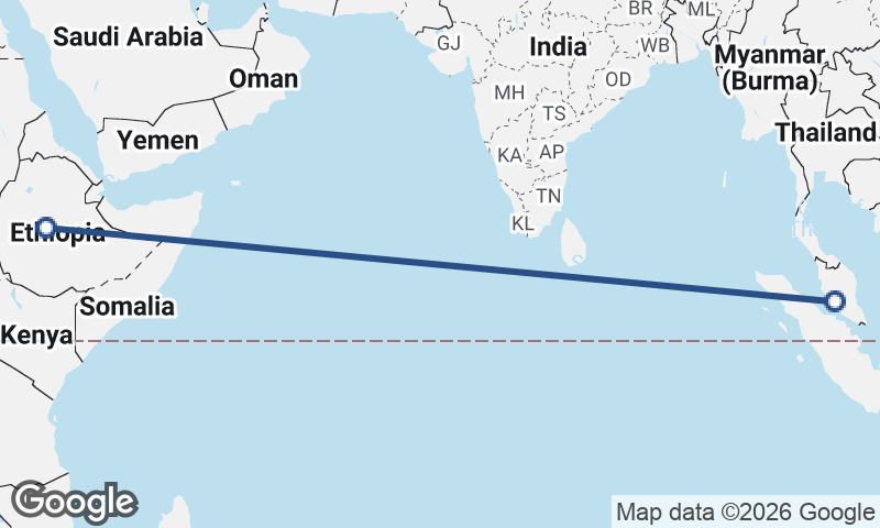 Kuala Lumpur to Addis Ababa